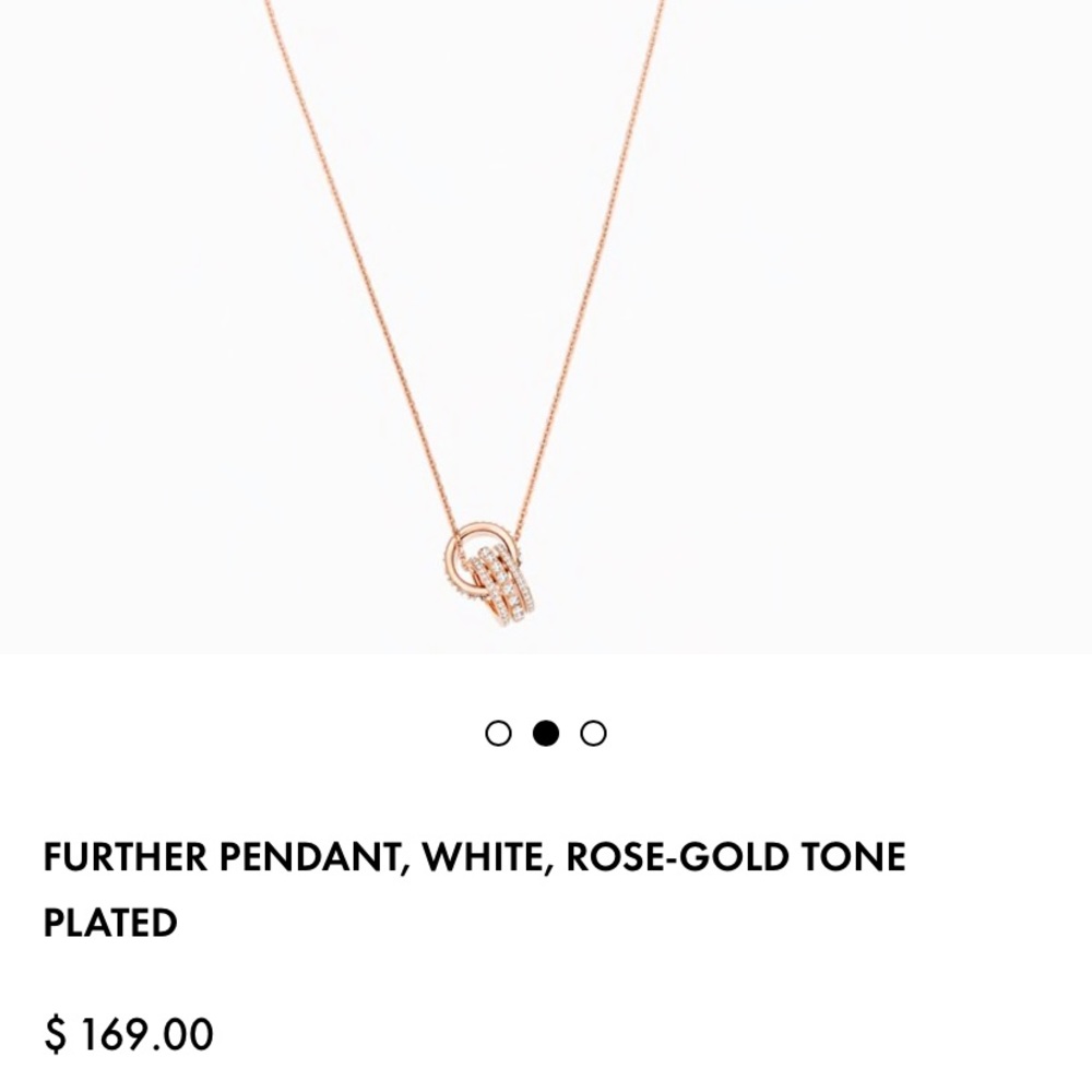 Rose gold Swarovski necklace/ excellent condition